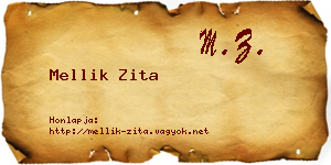Mellik Zita névjegykártya